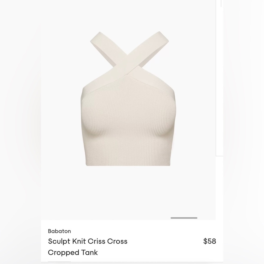 Babaton Sculpt Knit Criss Cross Cropped Tank